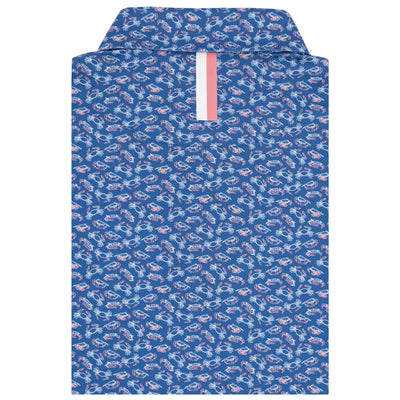 The Sebastian | Performance Polo | The Sebastian - Short Stop Blue/Washed Red