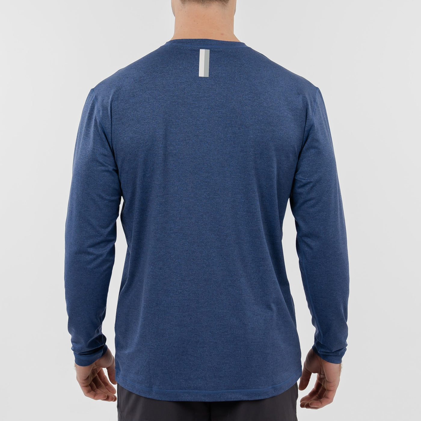 Blitz Tech Long Sleeve Tee | Heather - Deep Navy/Short Stop Blue