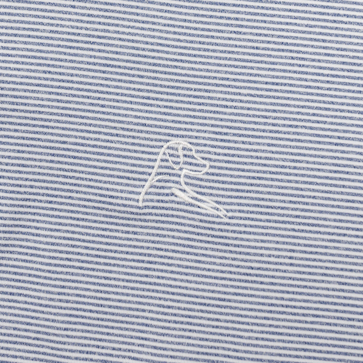 The Whaler Heather Stripe | Performance Polo | The Whaler Heather Stripe - Fleet Navy/White