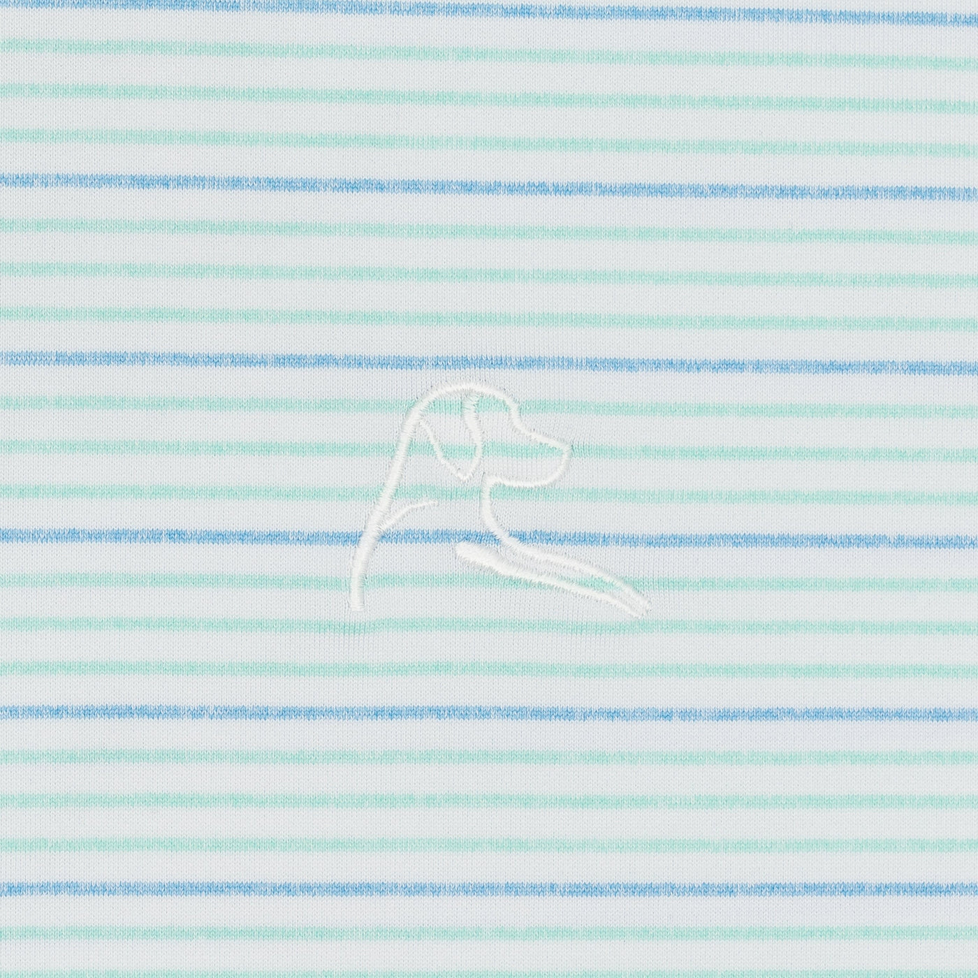 The Skimmer Heather Stripe | Performance Polo | The Skimmer Heather Stripe - White/Mint Green/Maritime Blue