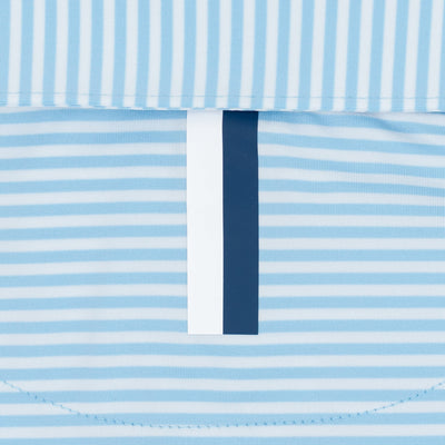 The Birdie Stripe | Performance Polo | The Birdie Stripe - Pure Blue/White