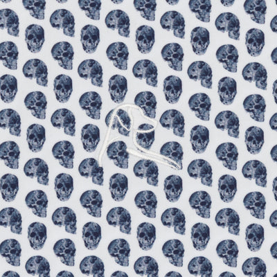 The Skully | Performance Polo | The Skully - White/Admiral Navy