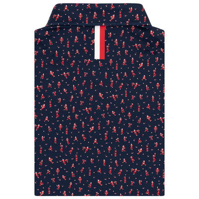 The Slammin Santa | Performance Polo | The Slammin Santa - Fleet Navy/Classic Red