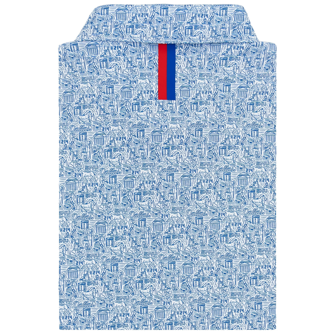 The SMU Boulevard™ | Collegiate Polo | The SMU Boulevard™ - White/Ocean Blue
