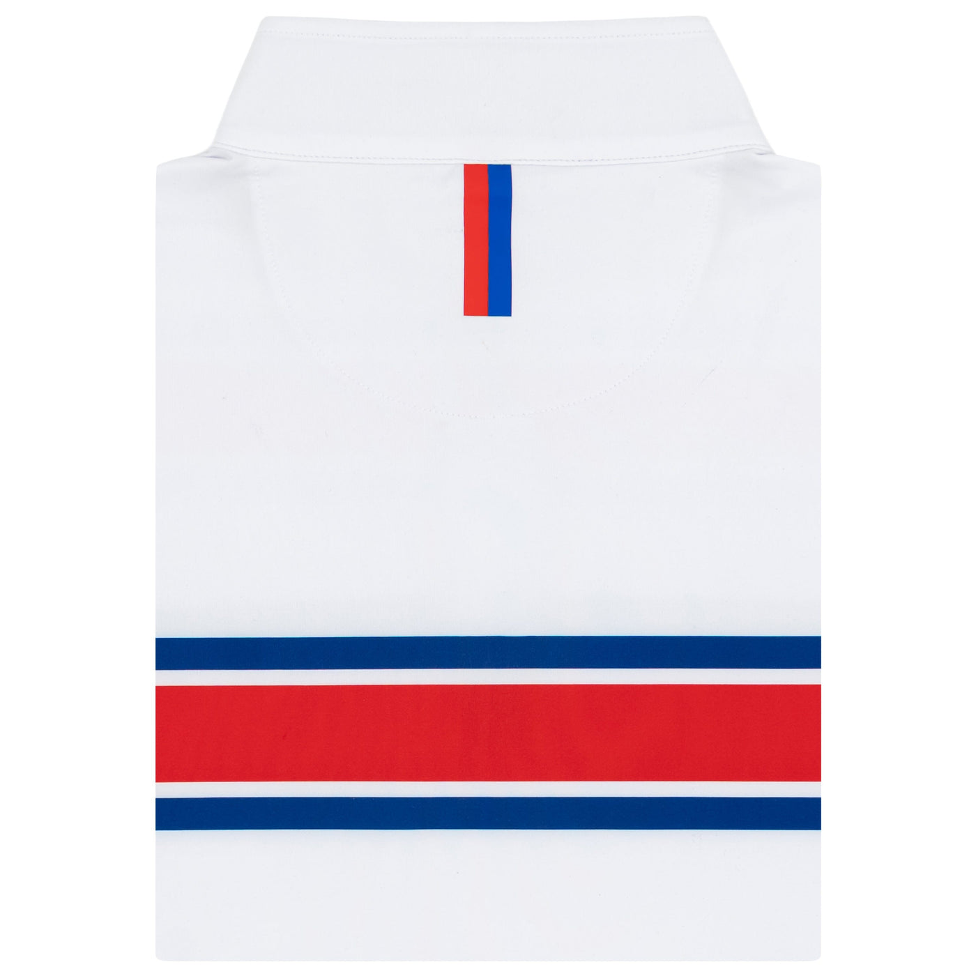 SMU Helmet Stripe Collegiate Q-Zip | The SMU Helmet Stripe - White/Ocean Blue