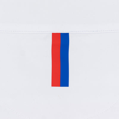 SMU Helmet Stripe Collegiate Q-Zip | The SMU Helmet Stripe - White/Ocean Blue