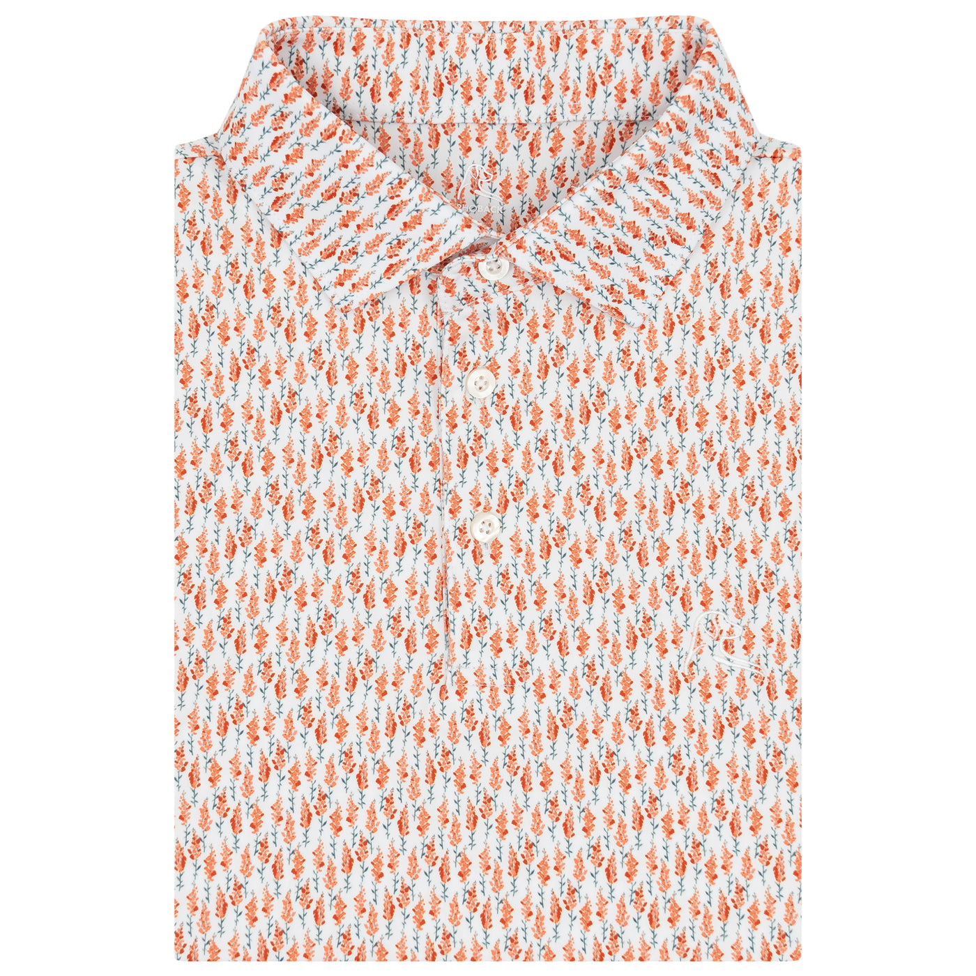 The Snapdragon | Performance Polo | The Snapdragon - White/Fire Orange