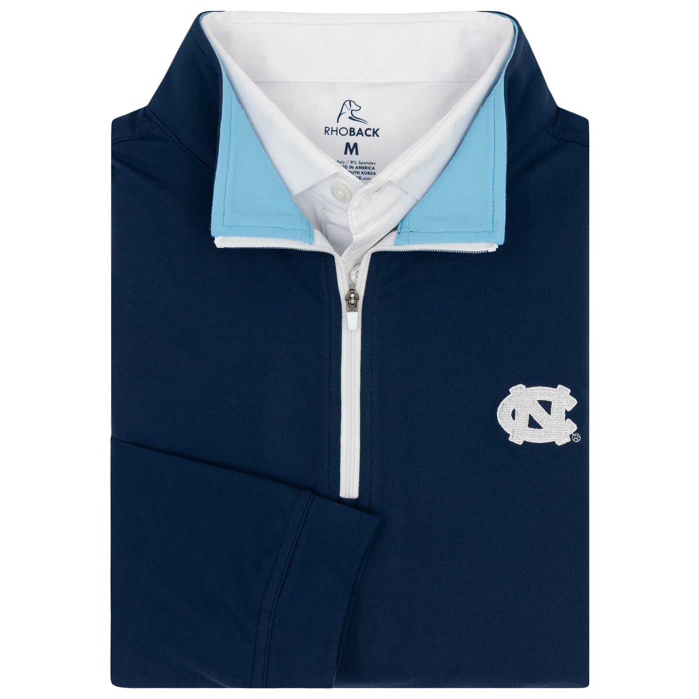 Solid Collegiate Q-Zip - UNC | Solid - Admiral Navy - UNC - 1