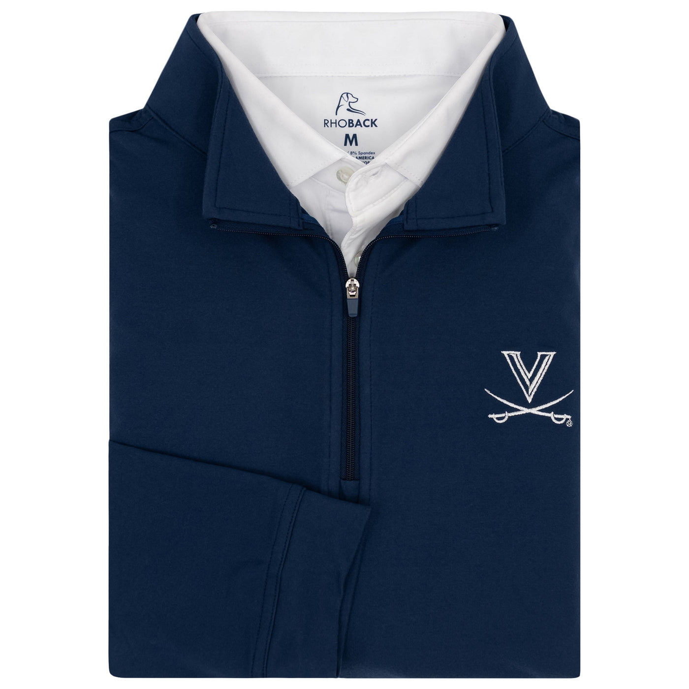 Solid Collegiate Q-Zip - UVA | Solid - Admiral Navy - UVA - 2