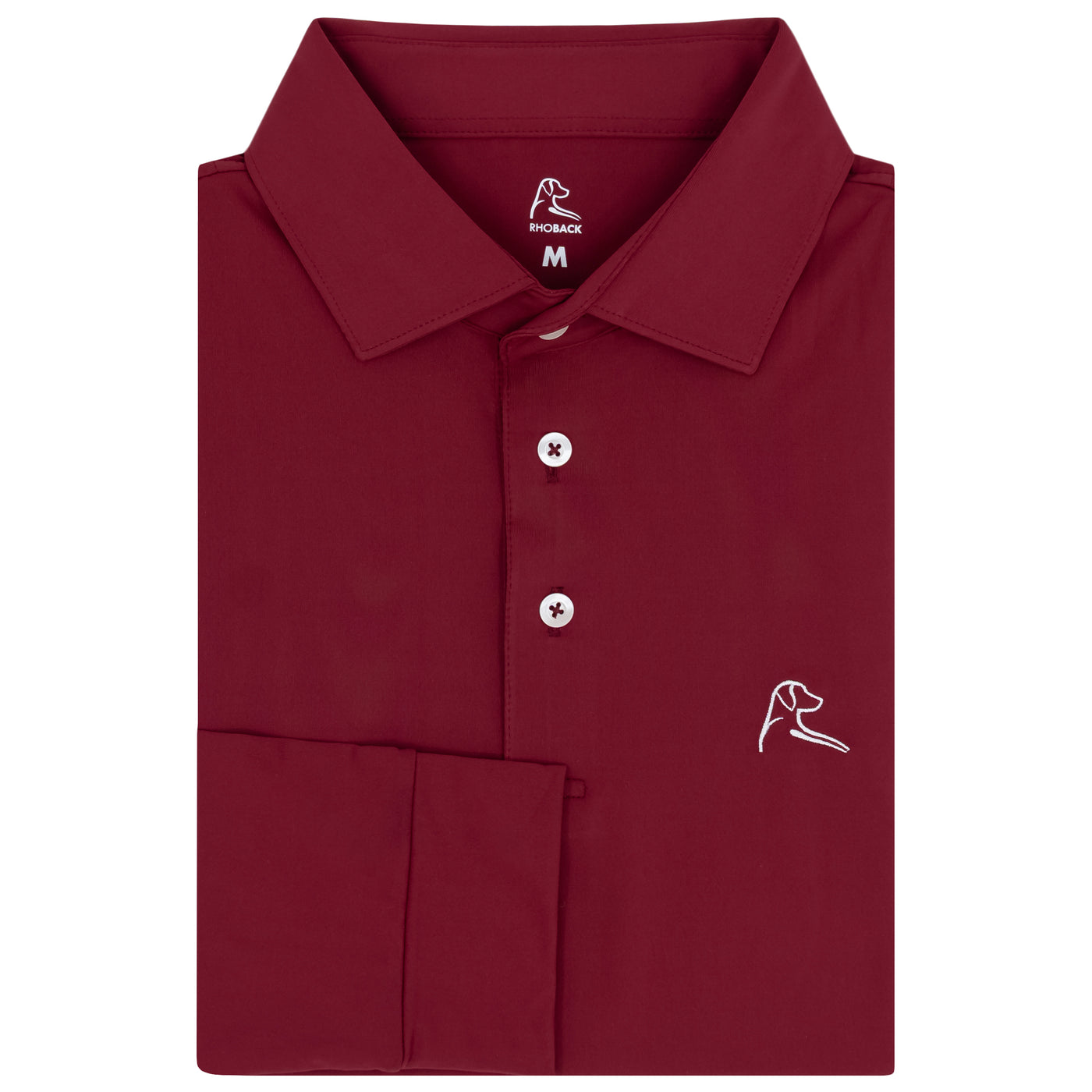 Solid | Long Sleeve Performance Polo | Solid - Barn Red