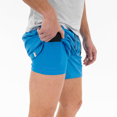 Grit Gym Short - 5" | Solid - Birdie Blue