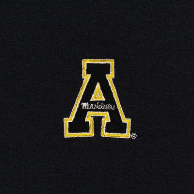Solid Collegiate Q-Zip - App State | Solid - Black - App State - 1