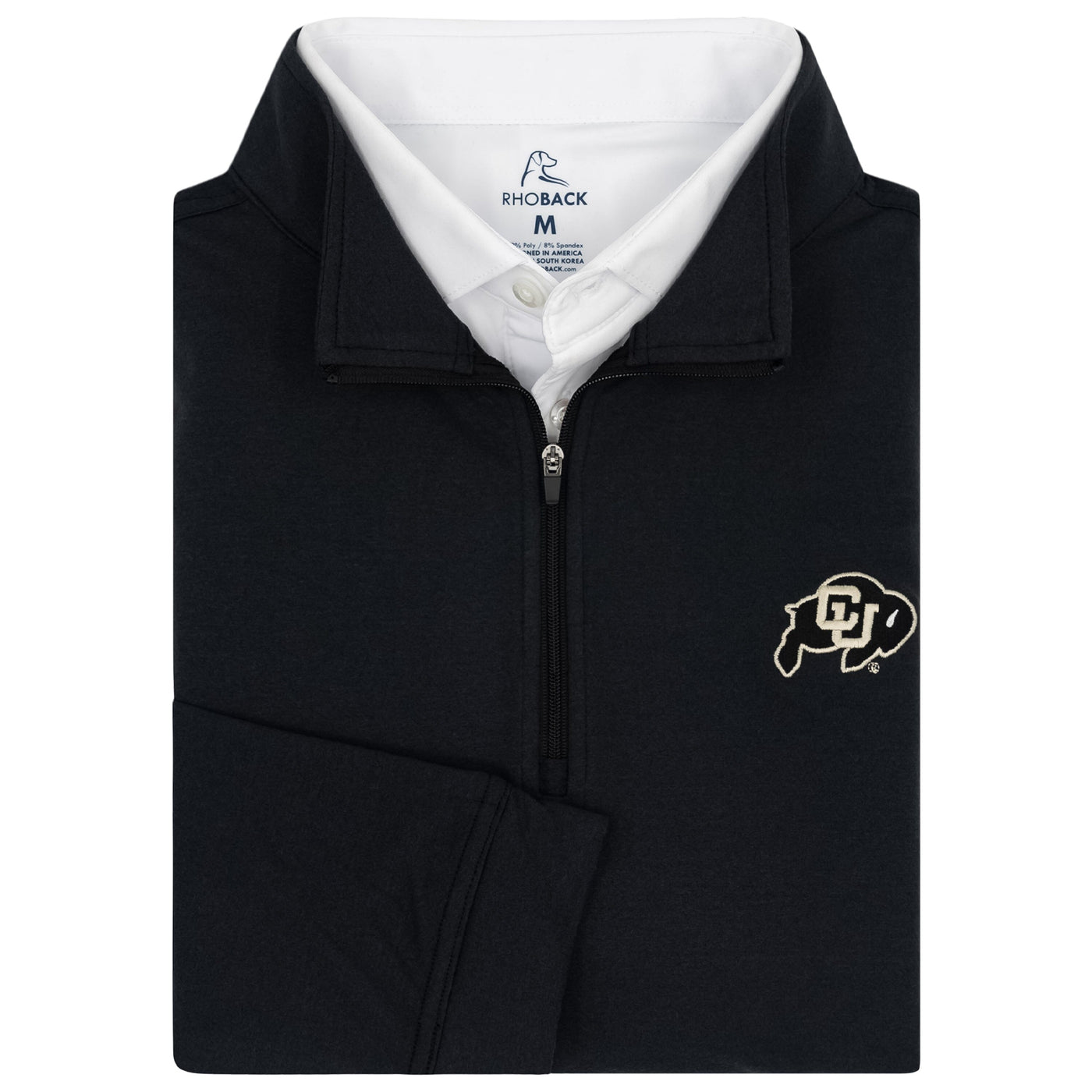 Solid Collegiate Q-Zip - Colorado | Solid - Black - Colorado - 1