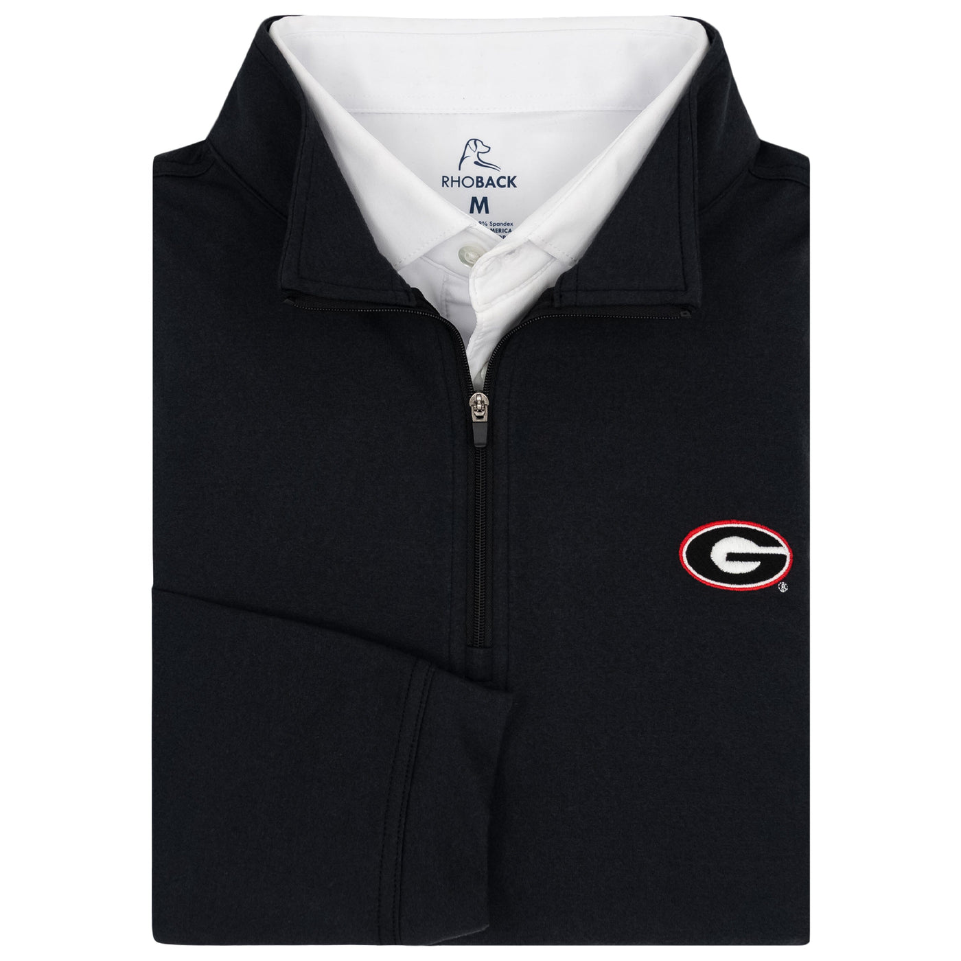Solid Collegiate Q-Zip - Georgia | Solid - Black - Georgia - 1