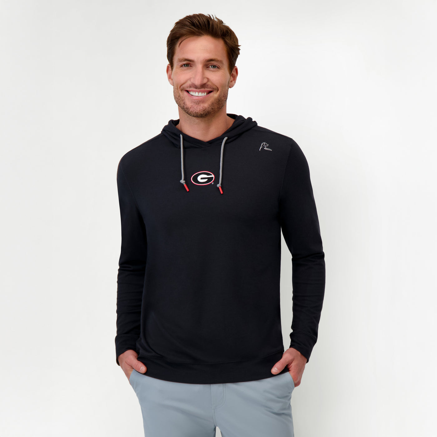 Hesi Collegiate Hoodie - Georgia | Solid - Black - Georgia - 1