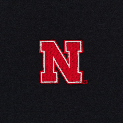 Solid Collegiate Q-Zip - Nebraska | Solid - Black - Nebraska - 1