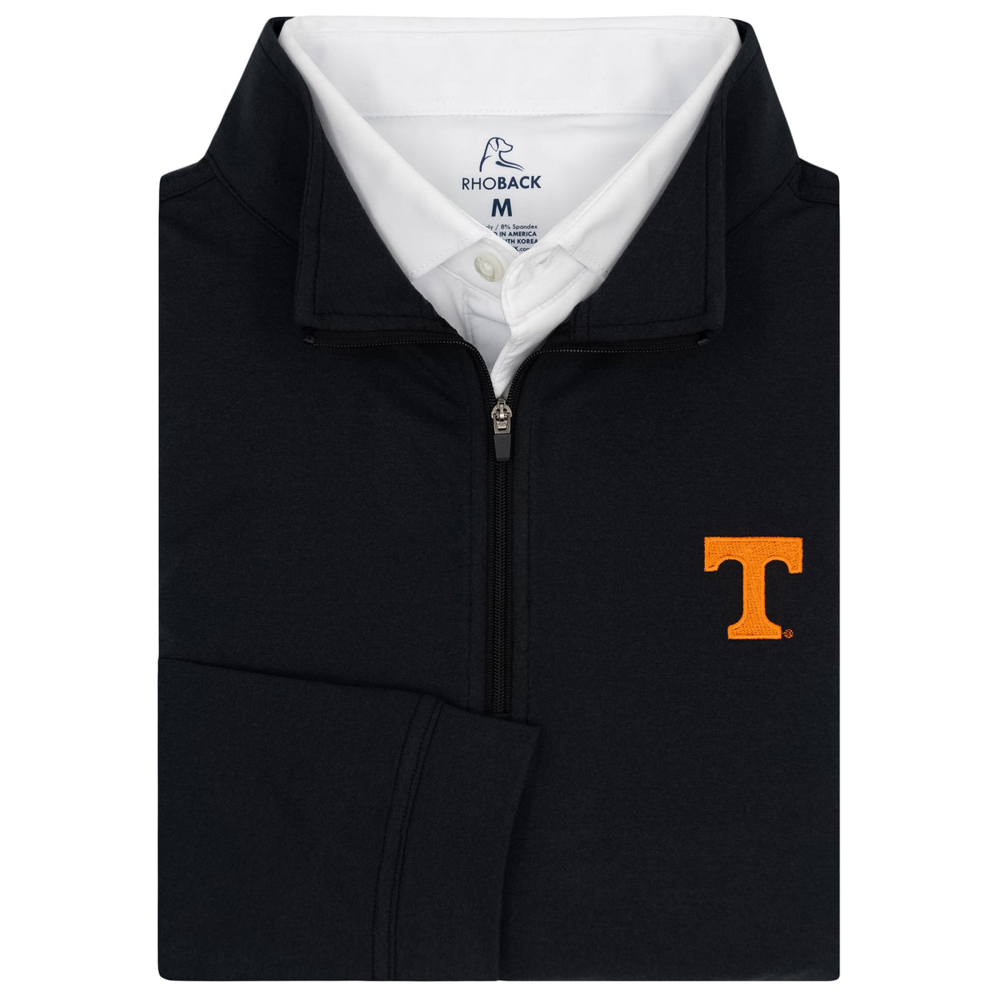 Solid Collegiate Q-Zip - Tennessee | Solid - Black - Tennessee - 1