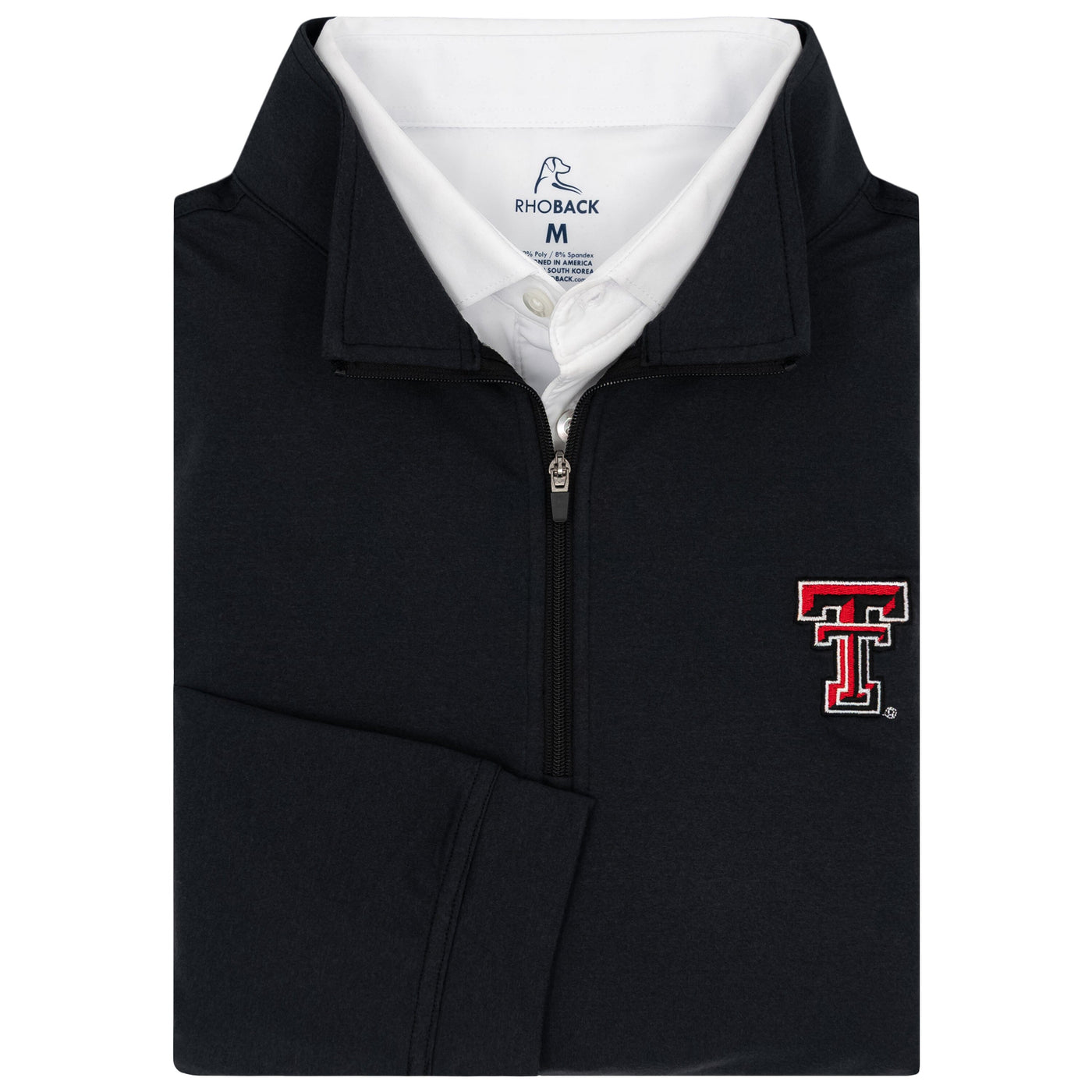 Solid Collegiate Q-Zip - Texas Tech | Solid - Black - Texas Tech - 1
