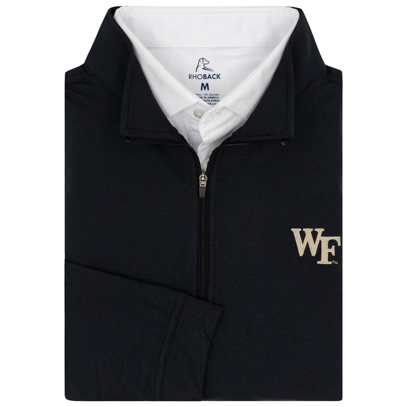 Solid Collegiate Q-Zip - Wake Forest | Solid - Black - Wake Forest - 1