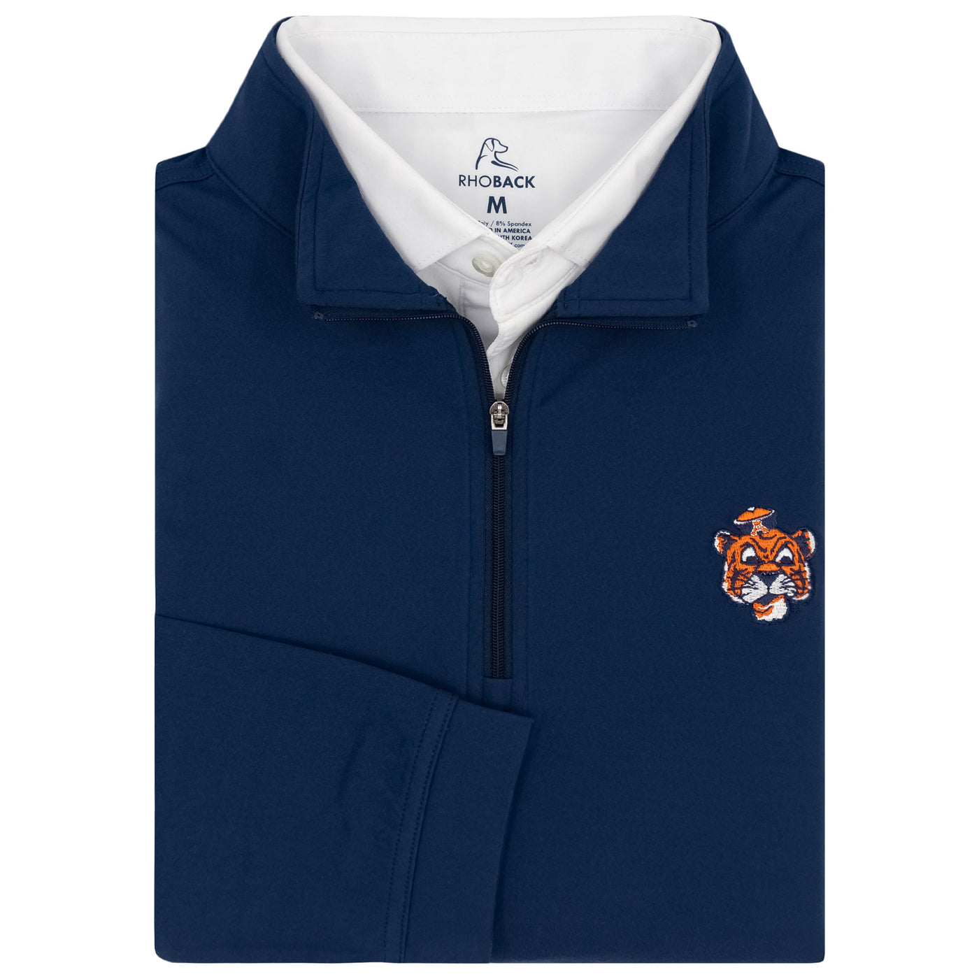 Solid Collegiate Q-Zip - Auburn | Solid - Dock Blue - Auburn - 2