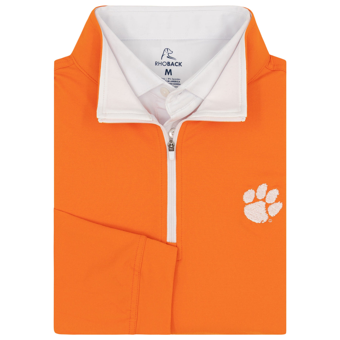 Solid Collegiate Q-Zip - Clemson | Solid - Bright Orange - Clemson - 1
