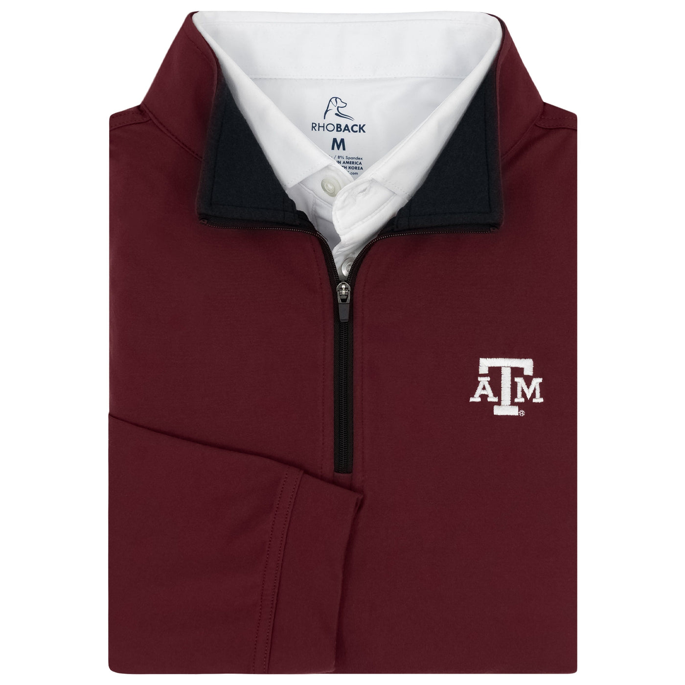 Solid Collegiate Q-Zip - Texas A&M | Solid - Burgundy - Texas A&M - 1