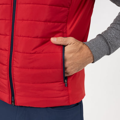 Fulton Performance Vest | Solid - Cardinal Red/Fleet Navy - USA
