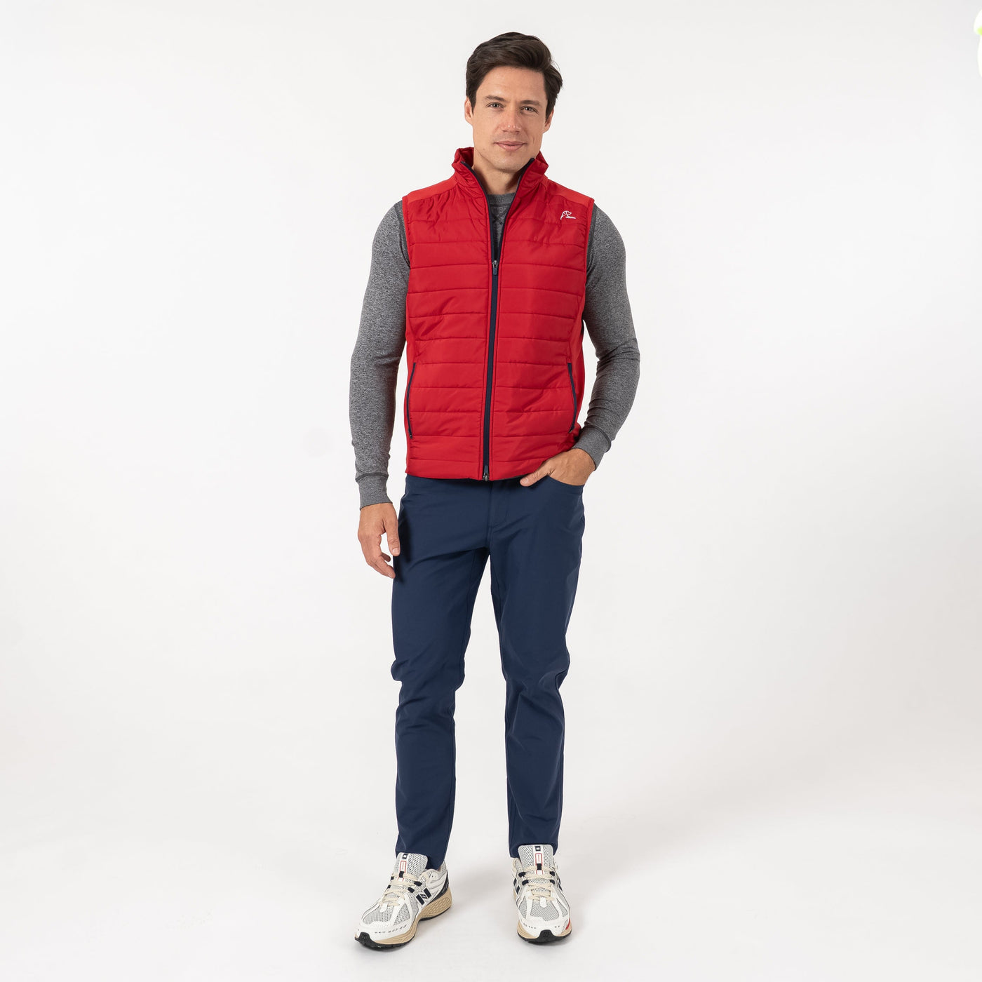 Fulton Performance Vest | Solid - Cardinal Red/Fleet Navy - USA
