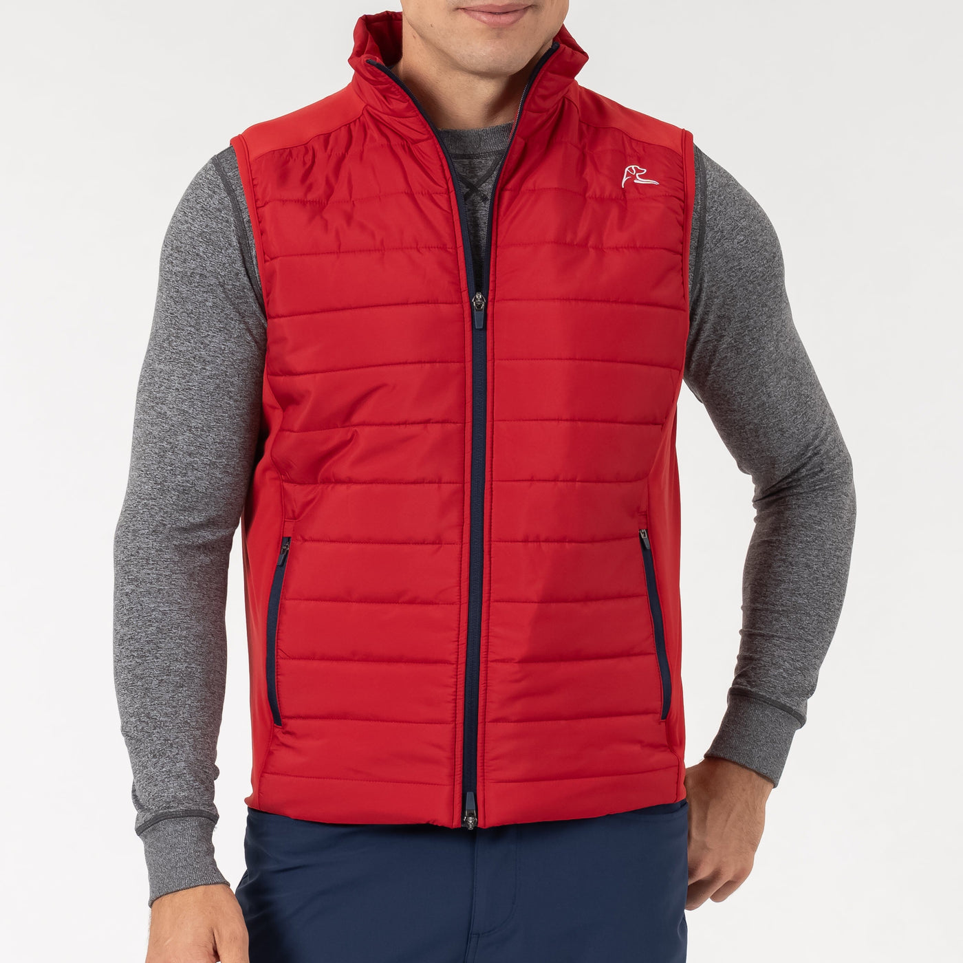 Fulton Performance Vest | Solid - Cardinal Red/Fleet Navy - USA