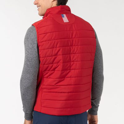 Fulton Performance Vest | Solid - Cardinal Red/Fleet Navy - USA