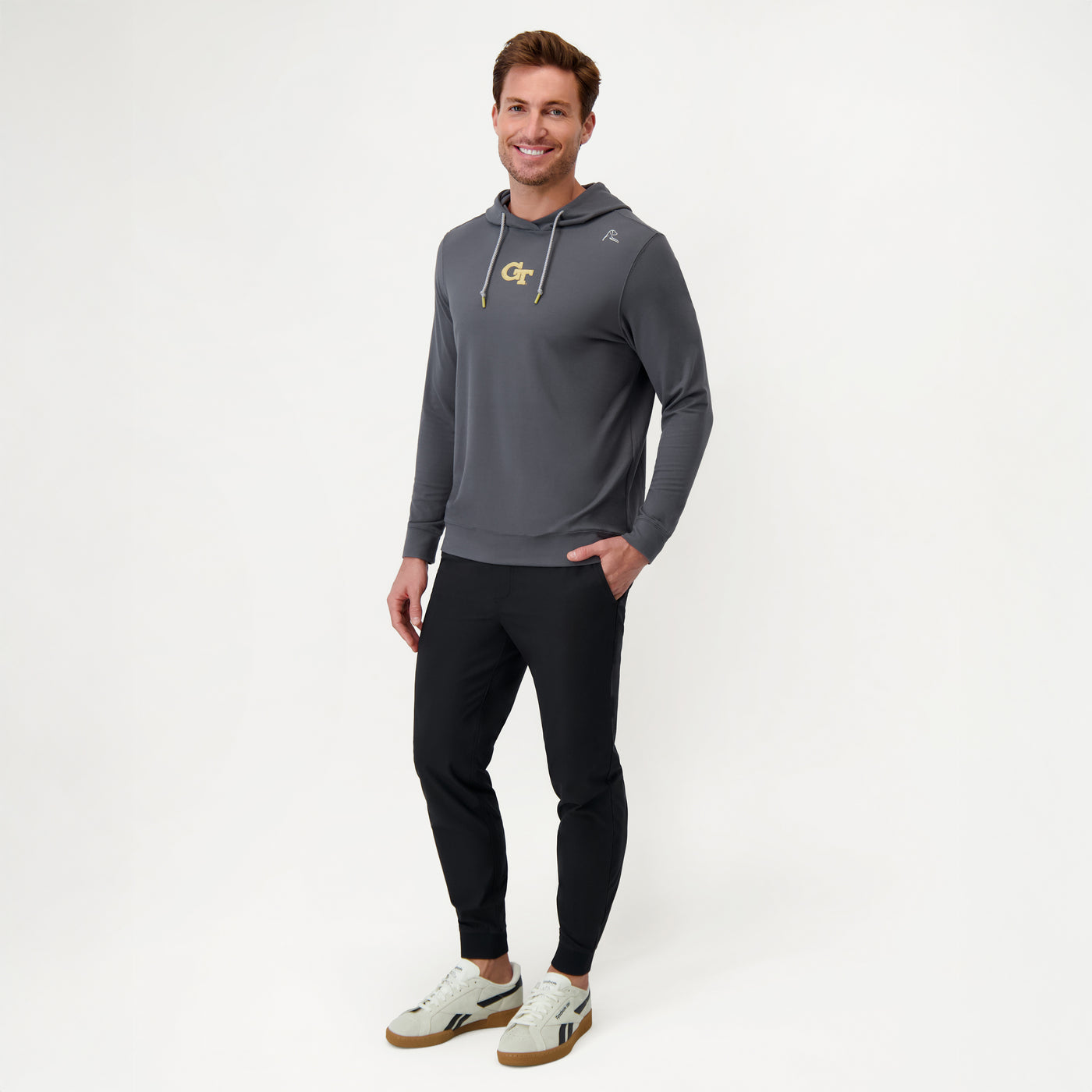Hesi Collegiate Hoodie - Georgia Tech | Solid - Charcoal Grey - Georgia Tech - 1