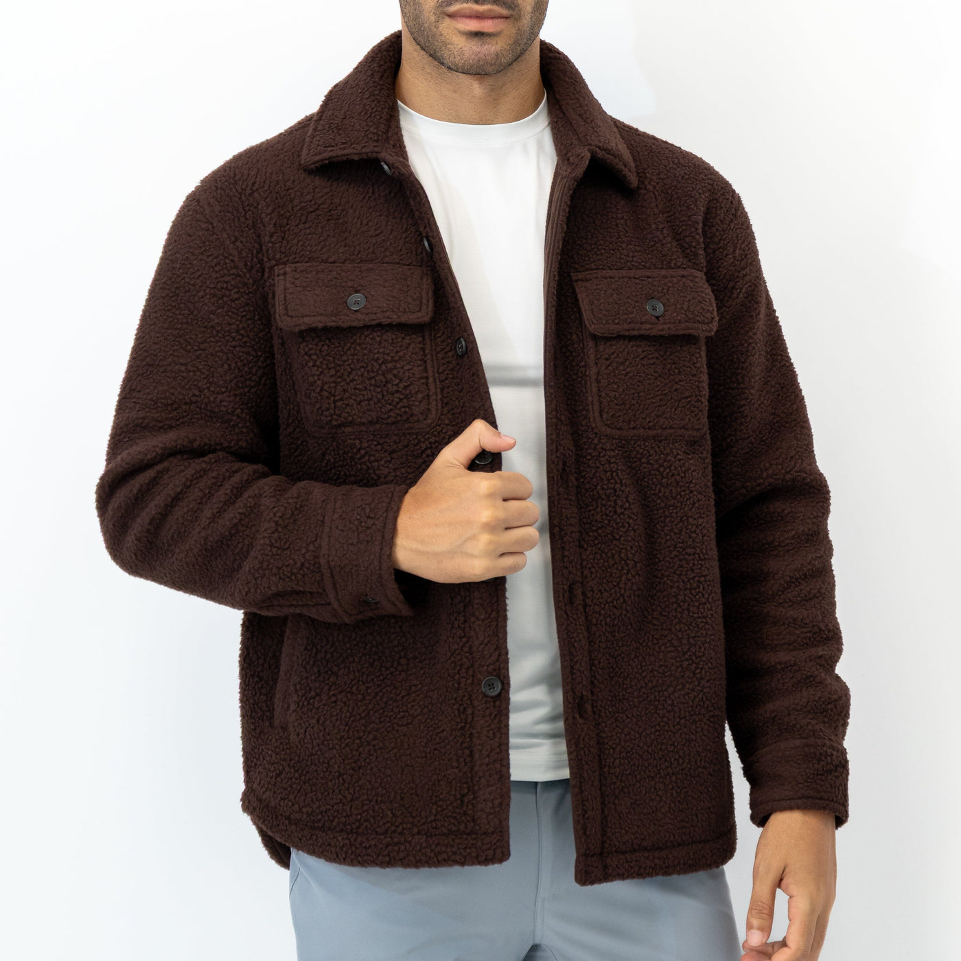 Summit Fleece Shirt Jacket | Solid - Cocoa