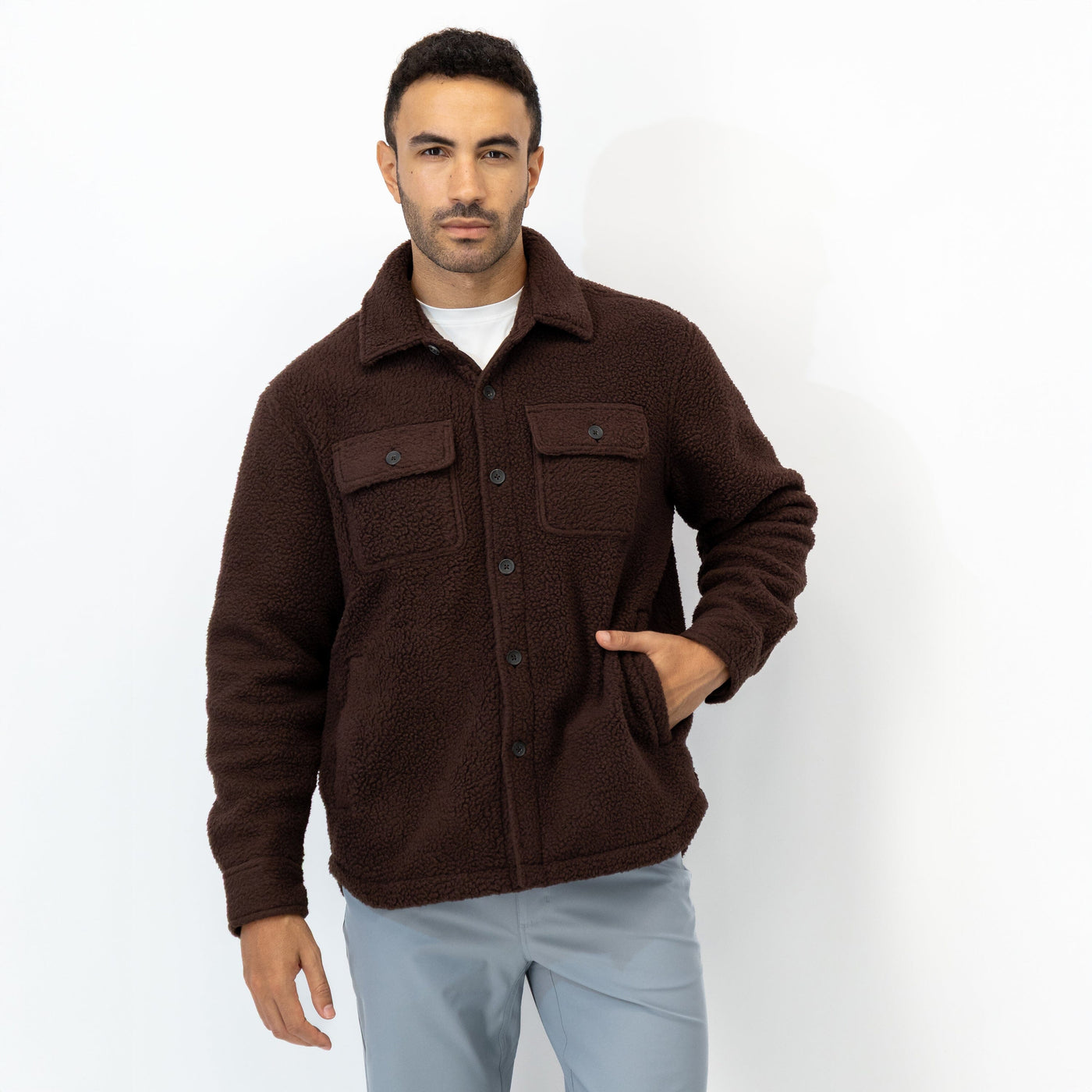 Summit Fleece Shirt Jacket | Solid - Cocoa