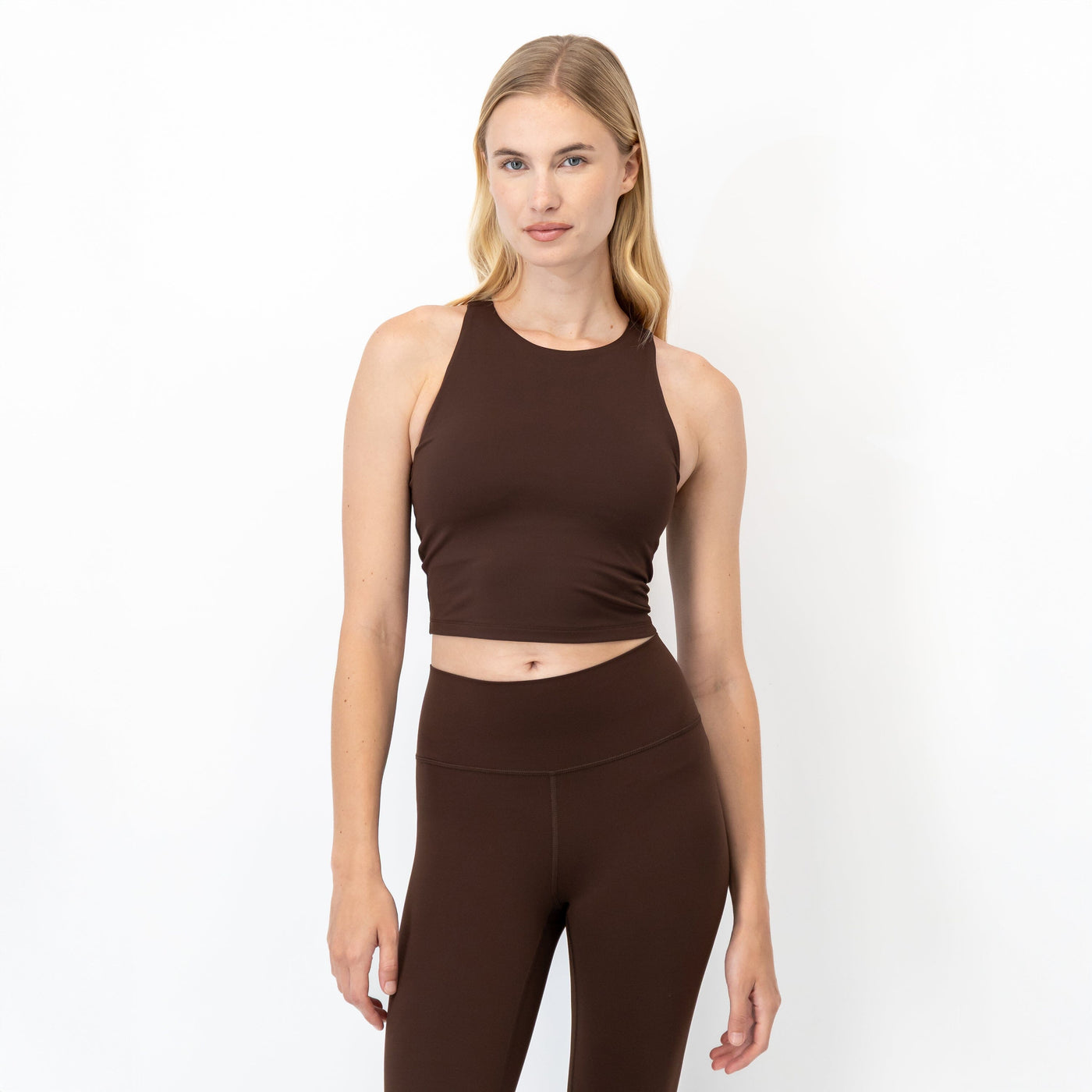 Vista Crop Tank | Solid - Cocoa