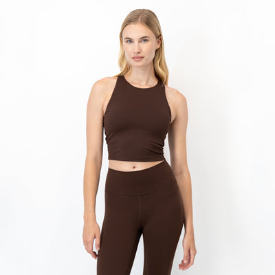 Vista Crop Tank | Solid - Cocoa