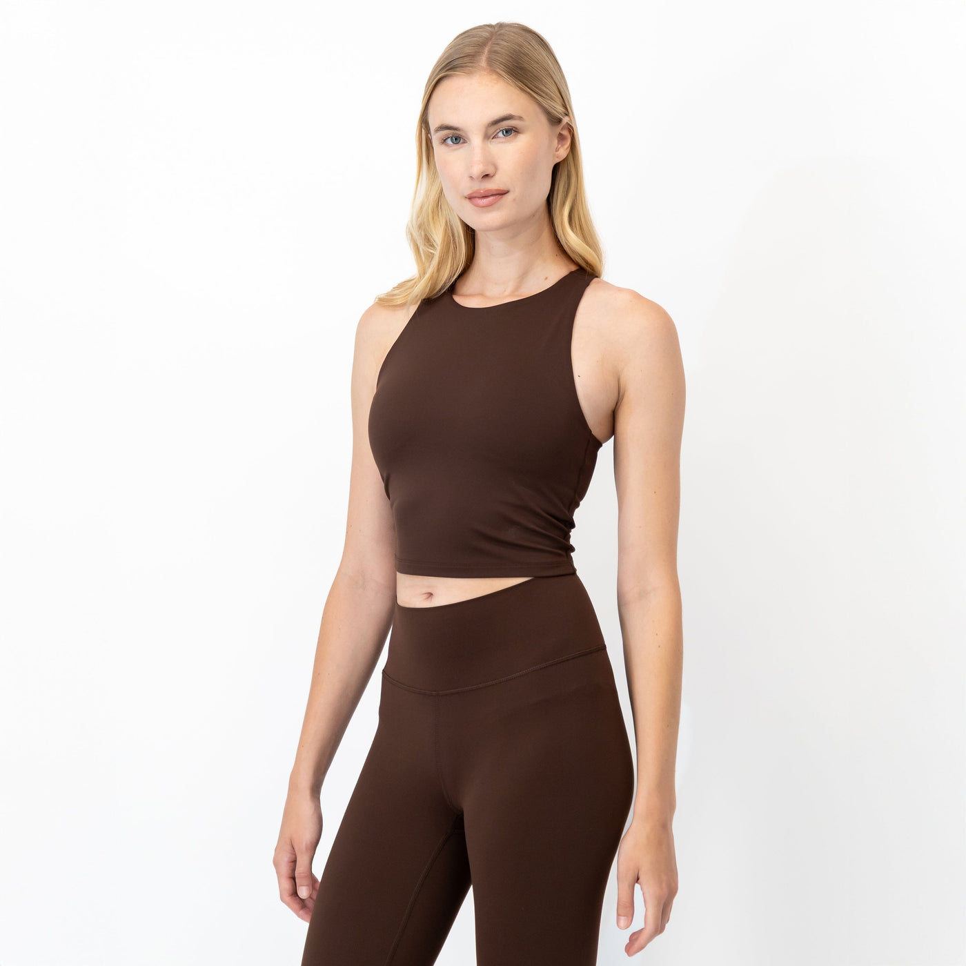 Vista Crop Tank | Solid - Cocoa