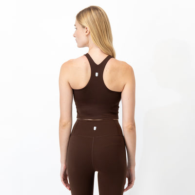 Vista Crop Tank | Solid - Cocoa