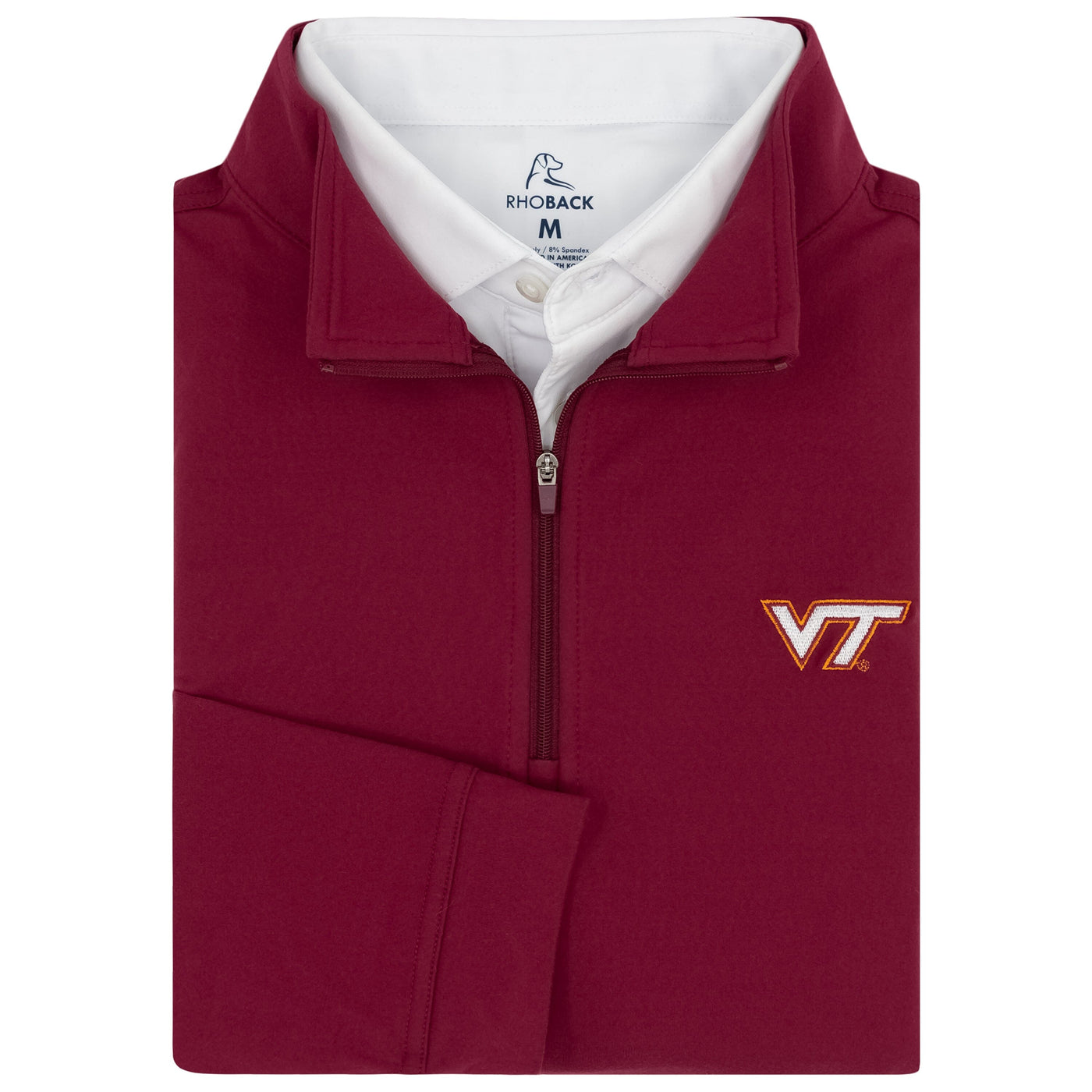 Solid Collegiate Q-Zip - Virginia Tech | Solid - Dark Maroon - Vt - 2