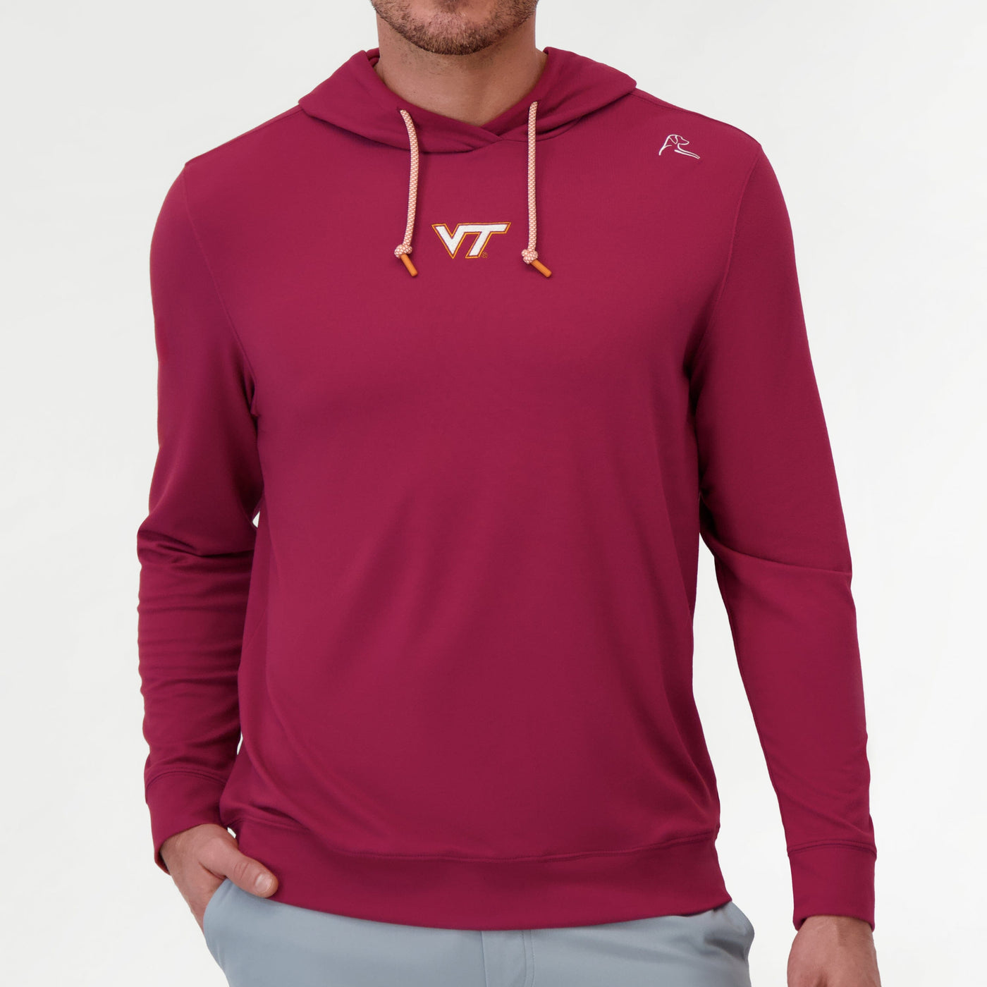 Hesi Collegiate Hoodie - Virginia Tech | Solid - Dark Maroon - VT - 2
