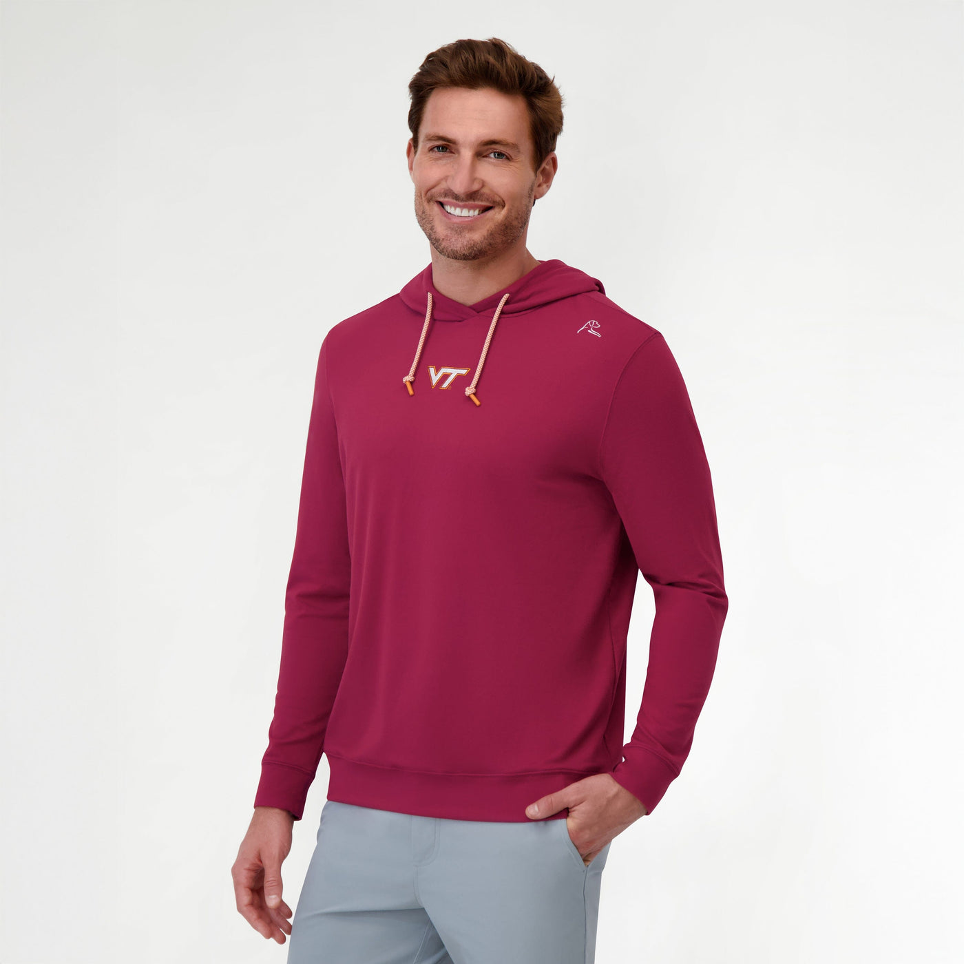 Hesi Collegiate Hoodie - Virginia Tech | Solid - Dark Maroon - VT - 2