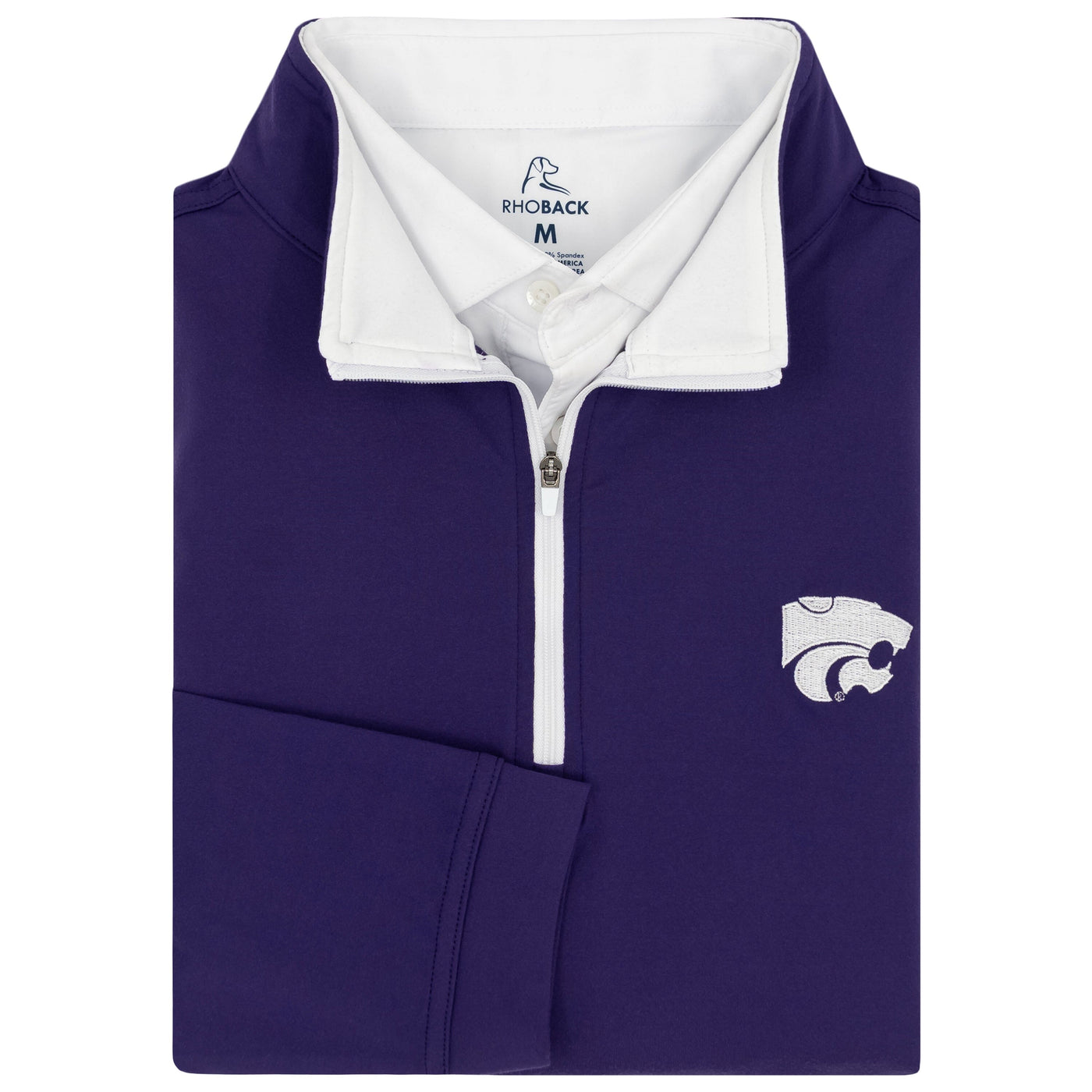 Solid Collegiate Q-Zip - Kansas State | Solid - Dark Violet - Kansas State - 1
