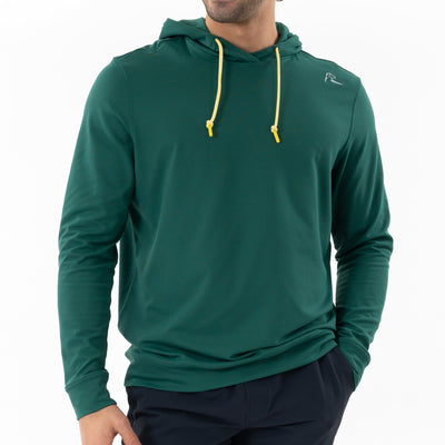 Hesi Performance Hoodie | Solid - Fairway Green - Sun Yellow