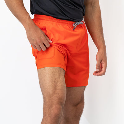 Grit Gym Short - 7" | Solid - Fire Orange