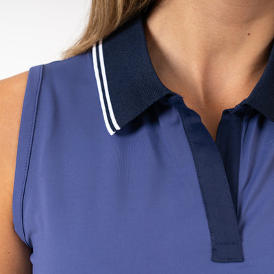 Brooke Sleeveless Performance Polo | Solid - Flag Blue