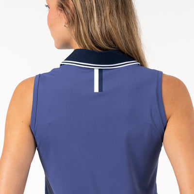 Brooke Sleeveless Performance Polo | Solid - Flag Blue