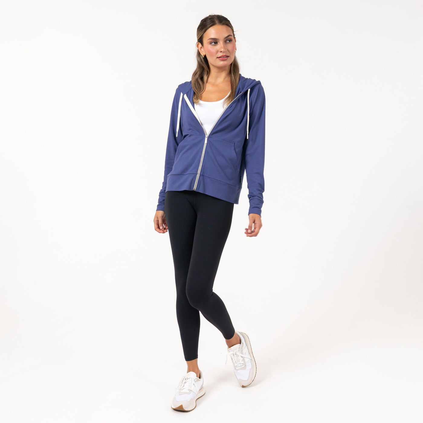 Tempo Full-Zip Hoodie | Solid - Flag Blue