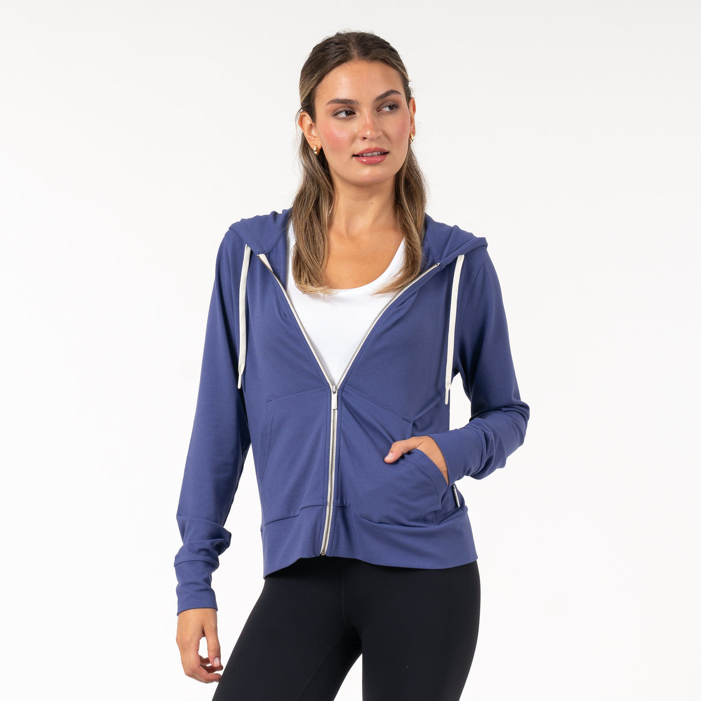 Tempo Full-Zip Hoodie | Solid - Flag Blue
