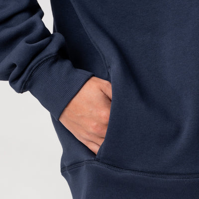 Bedford Oversized Mockneck | Solid - Fleet Navy