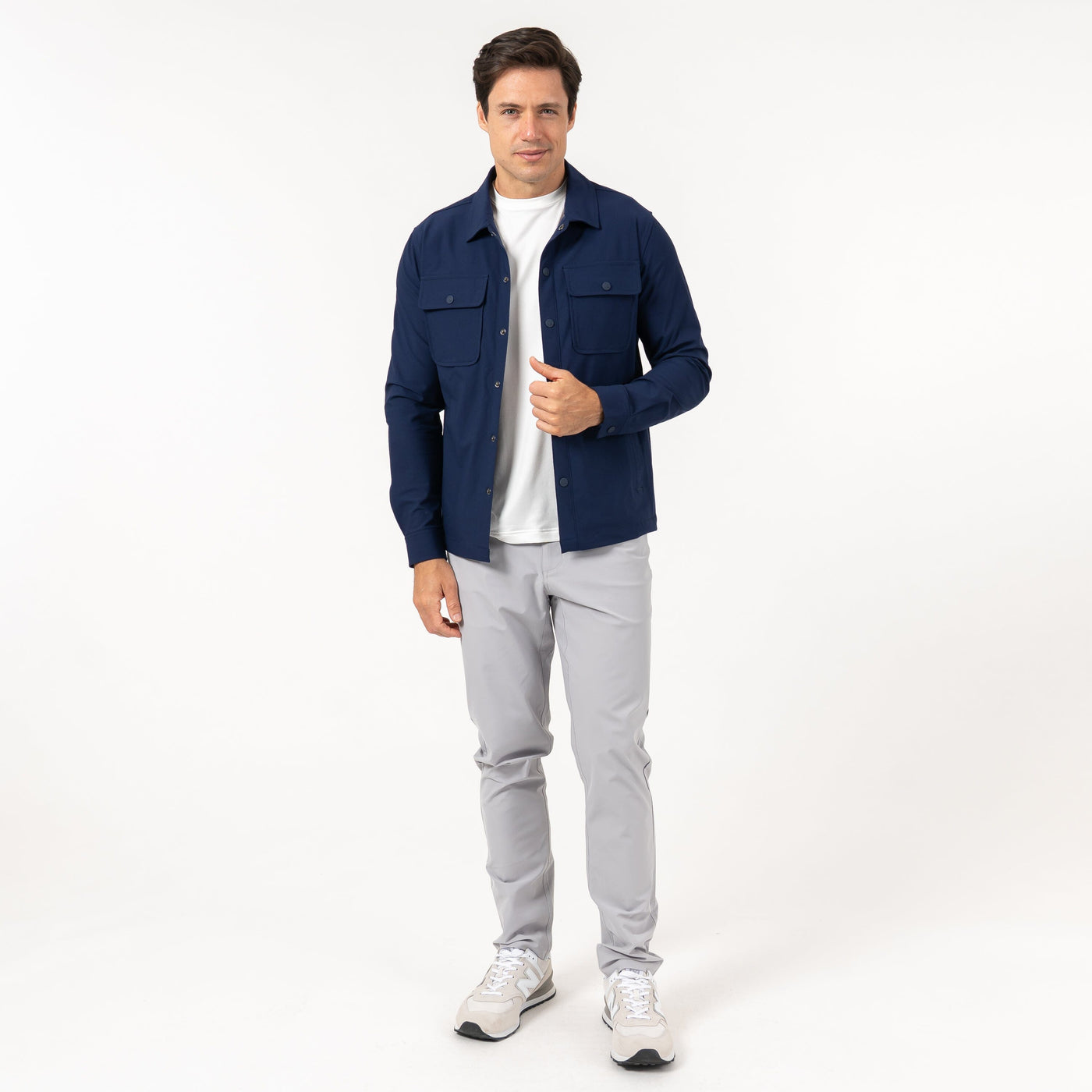 Delta Shirt Jacket | Solid - Fleet Navy