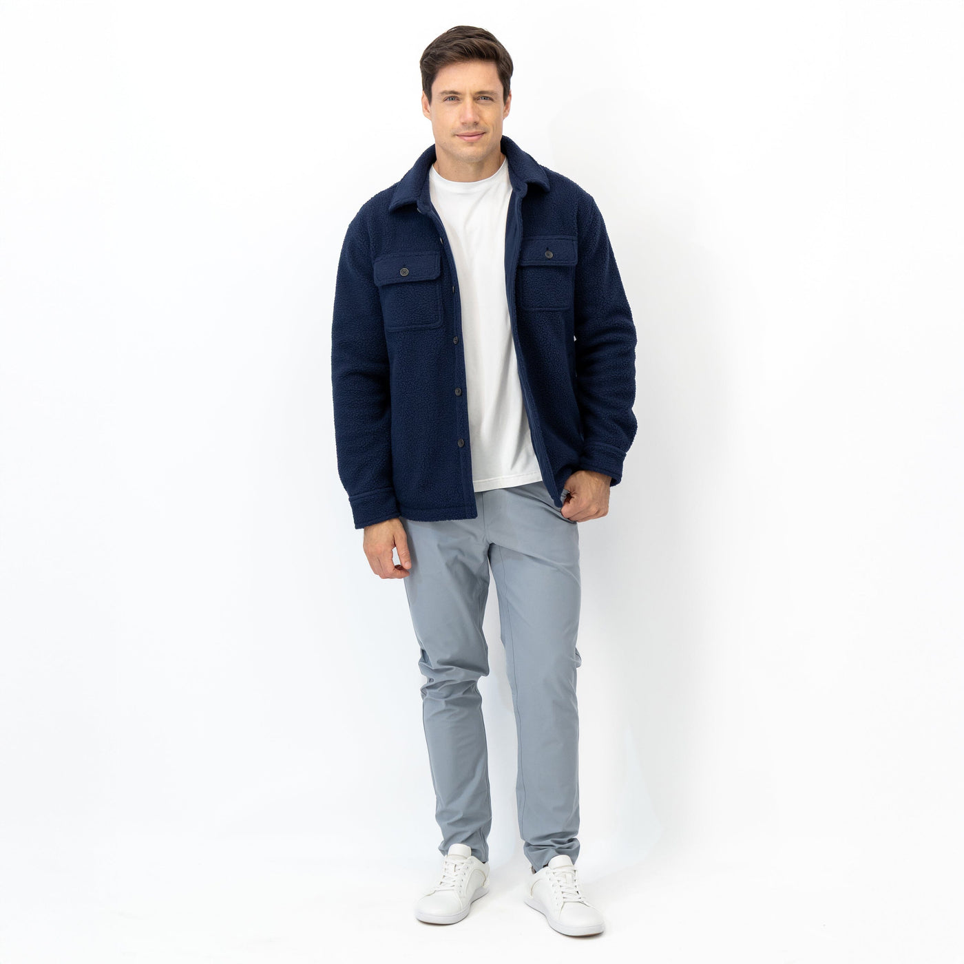 Summit Fleece Shirt Jacket | Solid - Fleet Navy